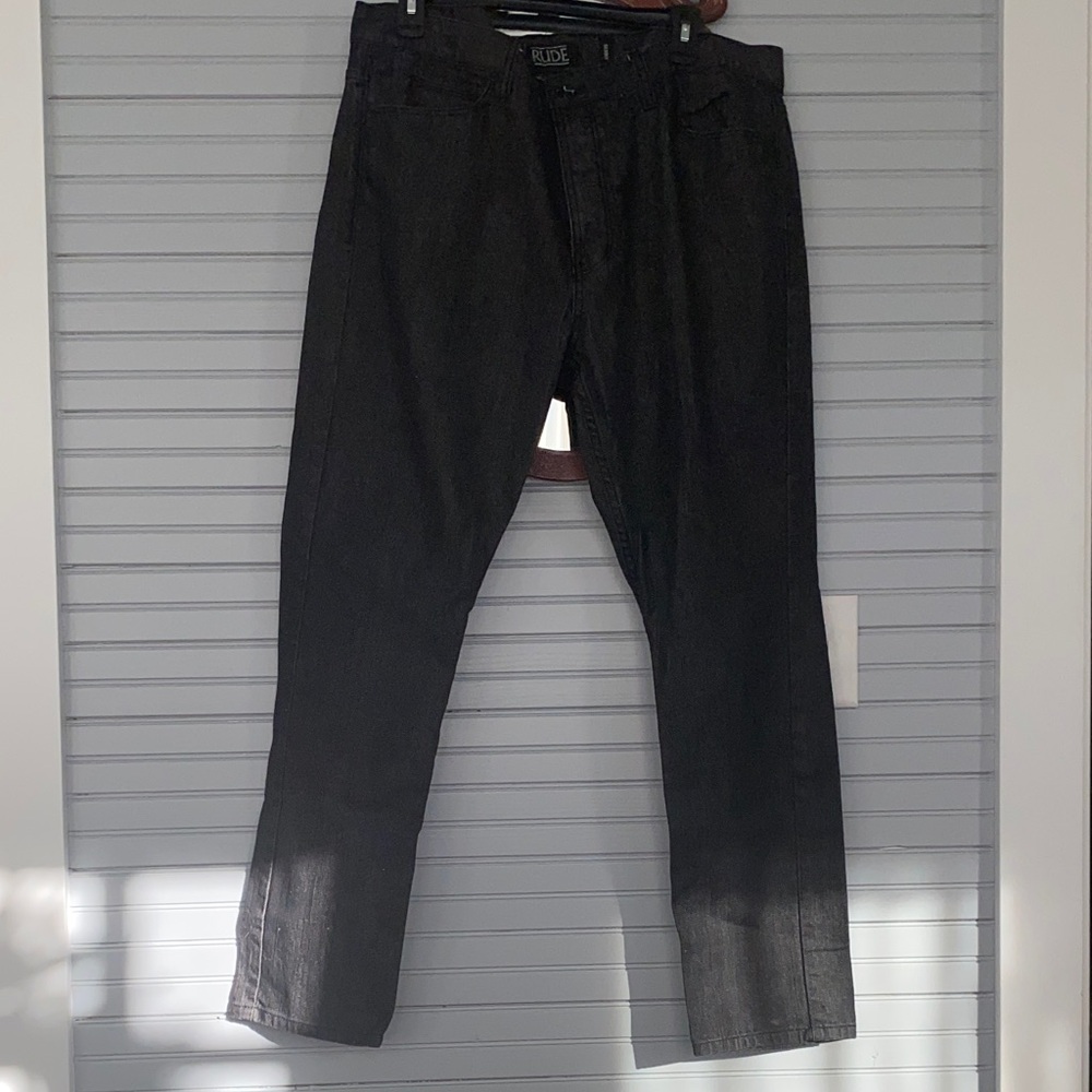 Xxx Rude Men's Dark Gray Relaxed skinny Jeans